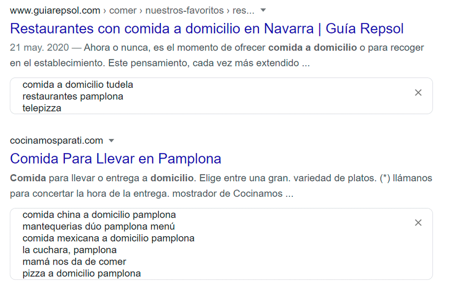 busquedas relacionadas serps