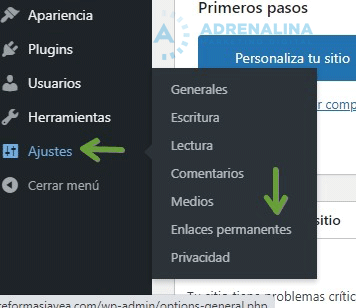 ajustes basicos wordpress