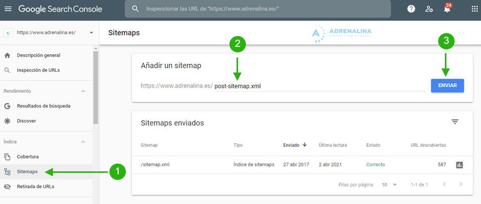 enviar sitemap google