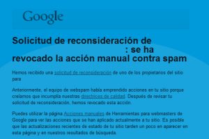 penalizacion manual de google