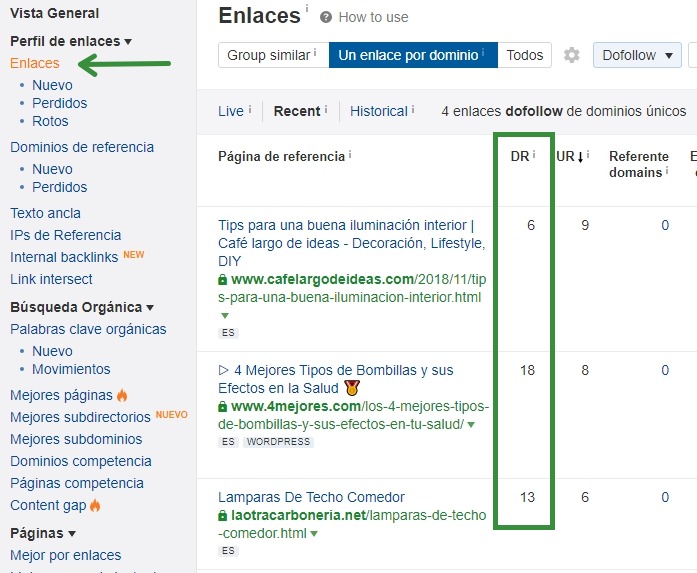 domain rating ahrefs