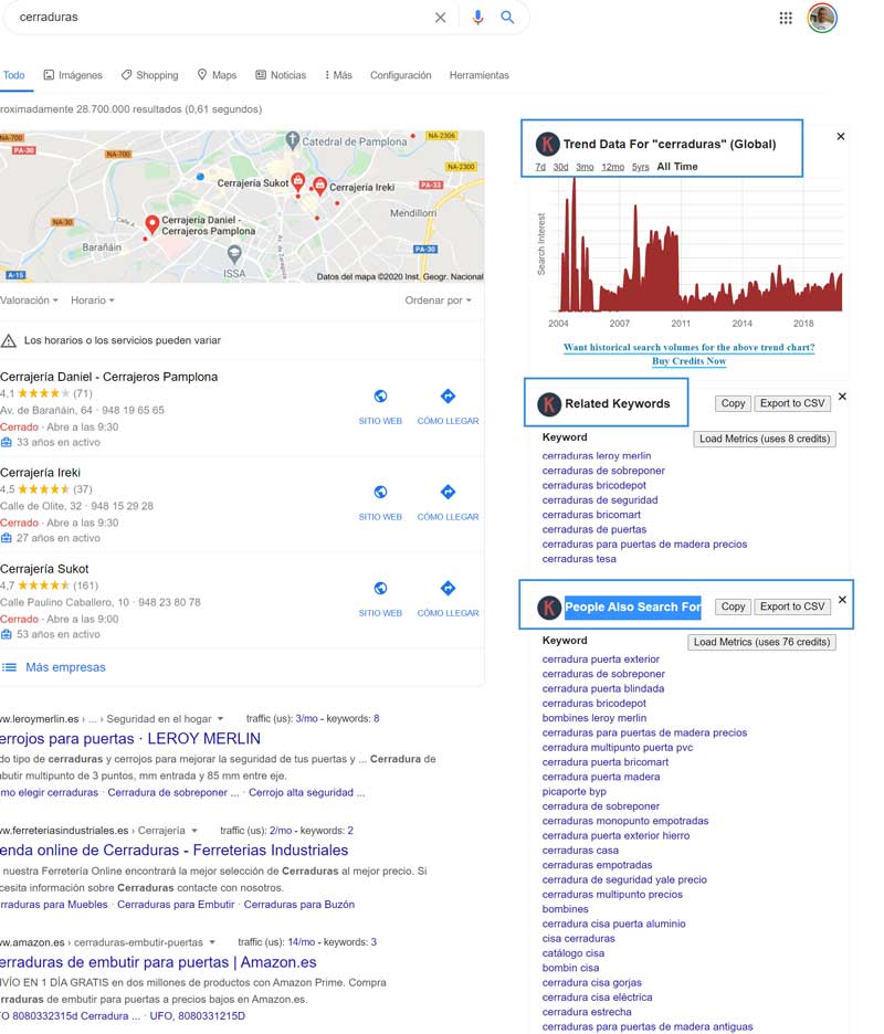 keywords everywhere extension