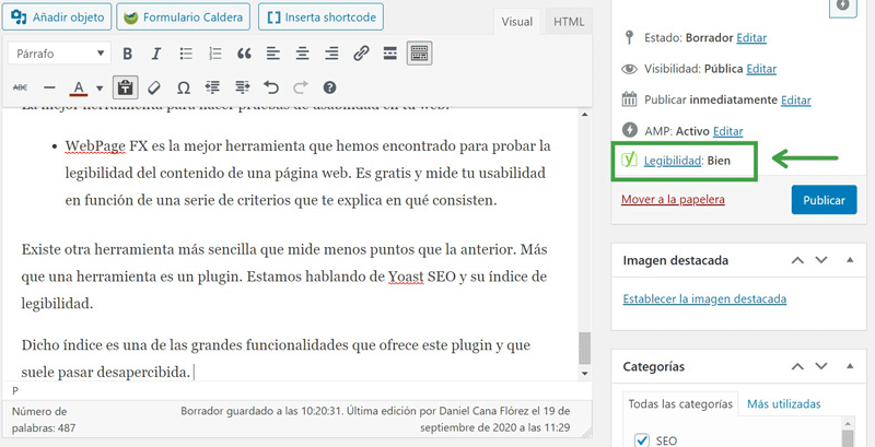 legibilidad yoast seo