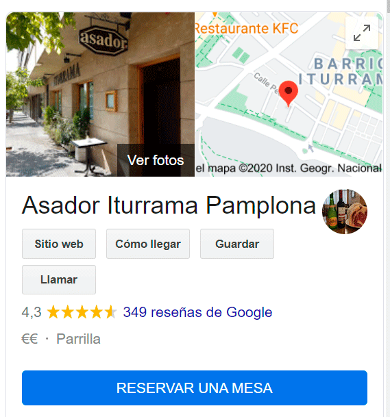 reservar google business