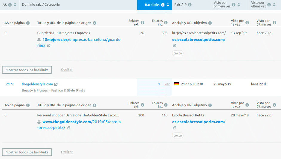 backlinks herramienta semrush