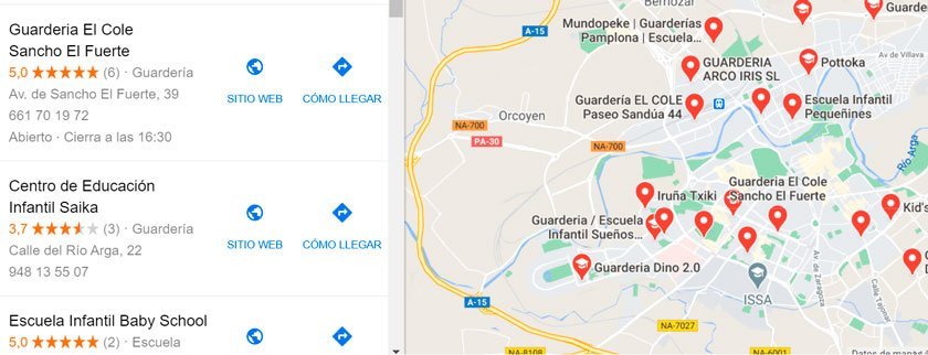 competencia guarderias google