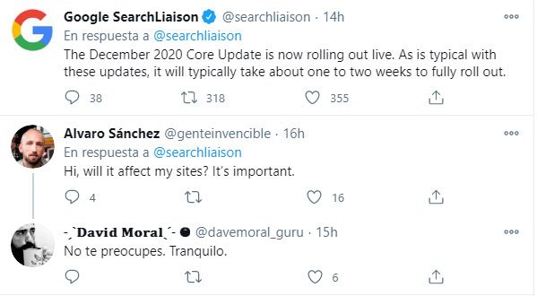 actualizacion algoritmo google