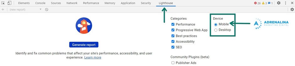 inspeccionador elementos ligjthouse
