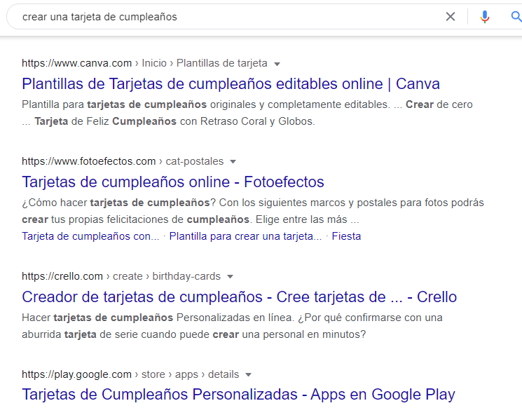 resultados de busqueda